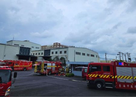 Fire Vehicles Positioned on Site
